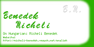 benedek micheli business card